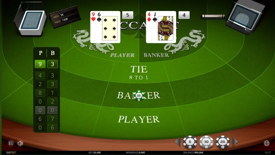 Player enjoying online baccarat on mobile in Australia