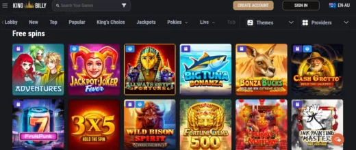 King Billy Free Spins
