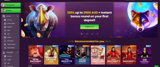 Bizzo Casino Main Lobby