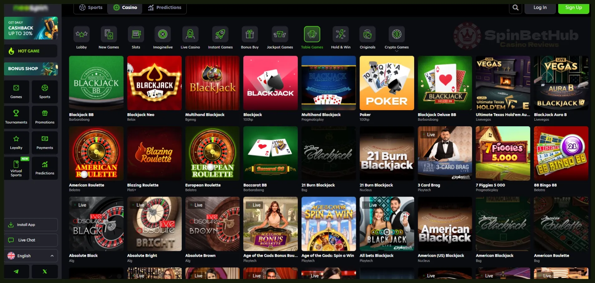 Neospin Real Money Casino Games
