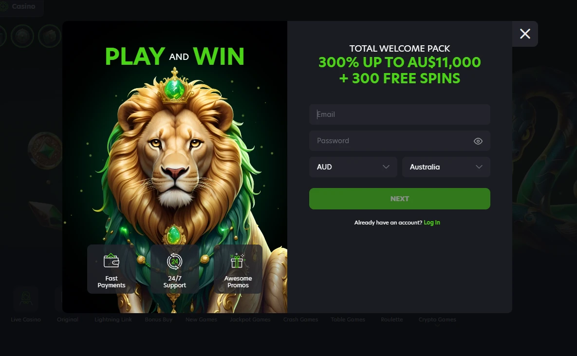 Sign Up at Neospin Casino AU