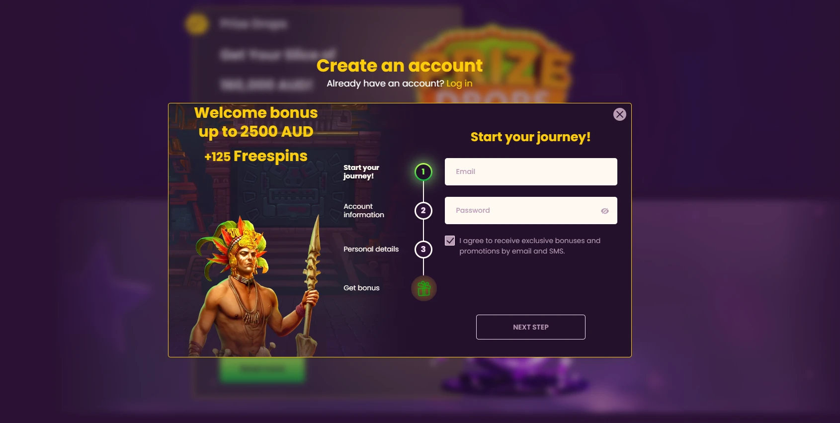 Sign up for real money casino games at Bizzo Casino