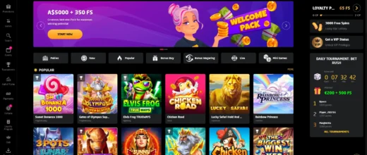 Staycasino Main Lobby