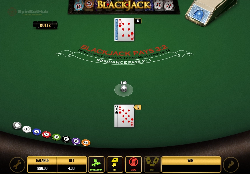Australian player enjoying online blackjack on desktop and mobile with cards, chips, and casino interface.