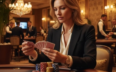 Australian player using smart blackjack strategy at an online casino table.