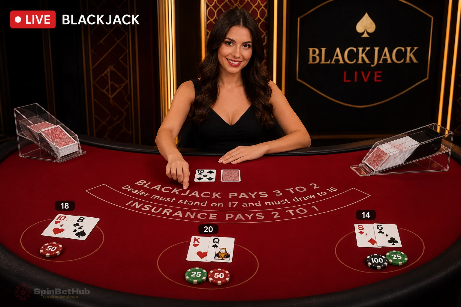 Comparison of Live Blackjack with a real dealer and RNG Blackjack with digital cards on online casino screens