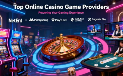 Online casino game providers powering slots, table games, and live dealer games.