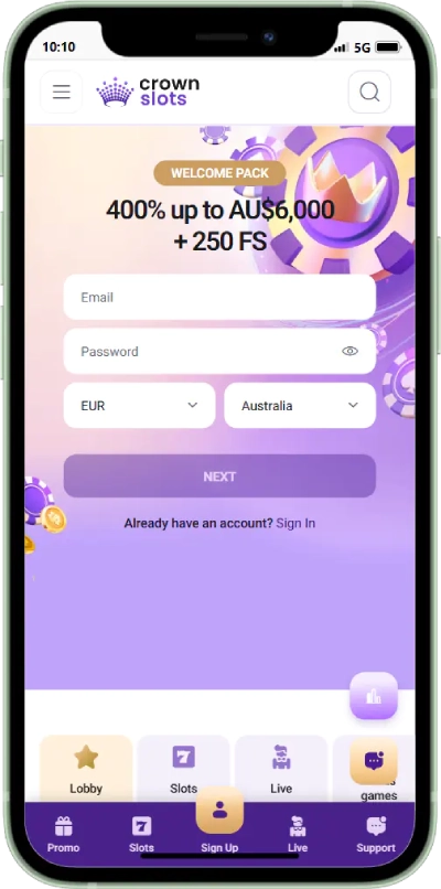 Playing CrownSlots Casino on mobile – pokies, table games, live casino for Aussie players