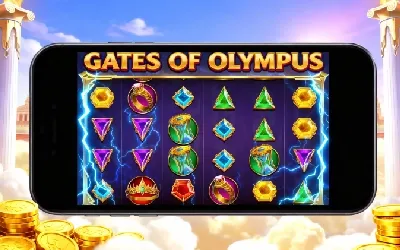 Playing Gates of Olympus slot on smartphone for Australian players