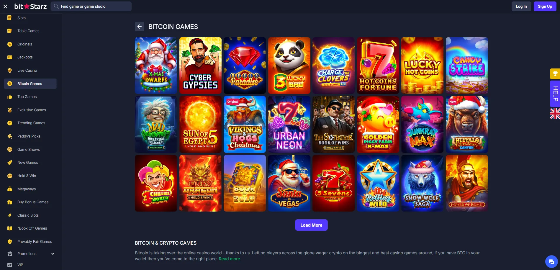 BitStarz Casino crypto games Bitcoin Ethereum online casino