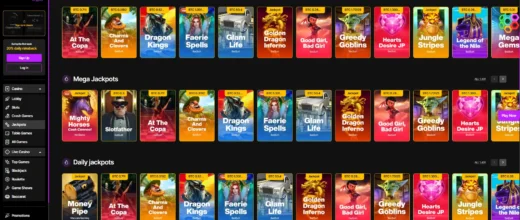 JustCasino Crypto Jackpots