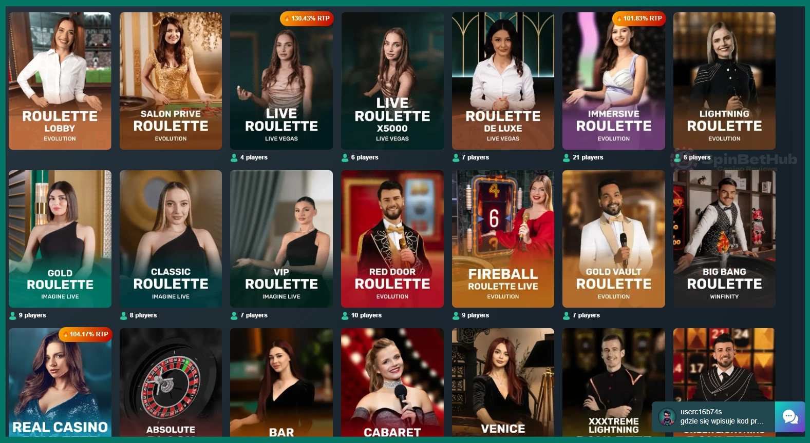 Vave Games casino games screenshot